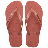 Women's Top Logo Metallic Flip Flops