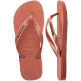 Women's Top Logo Metallic Flip Flops